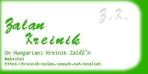 zalan kreinik business card